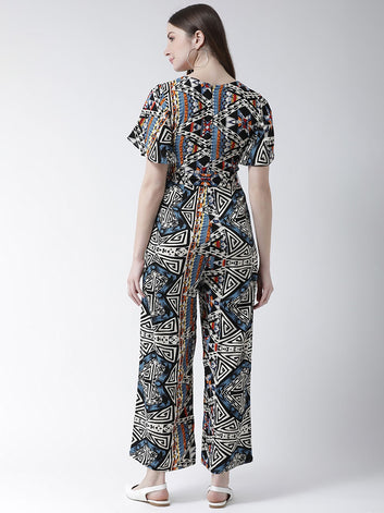 Womans Cotton Rayon Hand Block Printed Jumpsuit For Womens And Girls